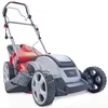 A studio shot of a lawnmower on a white background. Produktbild-Vorschau