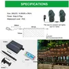 Solar Lichterkette 192 LED, 3 m x 2 m, Weiß, Für Garten Und Produktbild-Vorschau 2