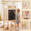COSTWAY Torre didattica 4 in 1, sgabello in legno con 2 Anteprima dell’immagine prodotto 5