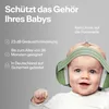 A baby wearing green earmuffs, with text describing the product's features. Anteprima dell’immagine prodotto