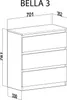 Komoda s 3 zásuvkami Príborník Modern wenge Náhľad obrázku produktu 3