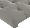 vidaXL LED čelo postele Light Grey 90x7x78/88 cm Velvet Náhľad obrázku produktu 5