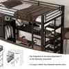 Merax stapelbed 90x200 cm met bureau, ijzeren bed met Productafbeelding-voorbeeld 9