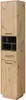 A tall, narrow cabinet with a wood grain finish and dark gray interior compartments. Náhled obrázku produktu