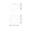 Lampa sufitowa OMI biało-czarna 1xG9x5W szkło Podgląd zdjęcia produktu 2