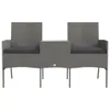 vidaXL 2-Sitzer-Gartensofa mit Teetisch Poly Rattan Produktbild-Vorschau 8
