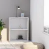 vidaXL Bücherregal 2 Fächer Weiß 60x30x76,5 cm Produktbild-Vorschau 2