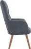 vidaXL Relax kreslo Dark Grey Velvet Náhľad obrázku produktu 3