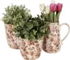 Clayre & Eef Blumentopf Ø 11x11 cm Beige Rosa Keramik Produktbild-Vorschau 3