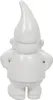 The back view of a white garden gnome figurine. Náhľad obrázku produktu