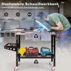 Mobilní svařovací stůl s otvory φ 1,6 cm a stojanem na Náhled obrázku produktu 4