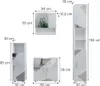 Set mobili bagno Vicco Irma Bianco lucido con inserti 4 Anteprima dell’immagine prodotto 3