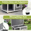 Budka dla psa COSTWAY z zadaszoną werandą, 86x63x60 cm, dom Podgląd zdjęcia produktu 7