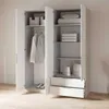 CALICOSY - Armoire 4 portes et 2 tiroirs Ghost - L157,3 cm Voir les images du produit 9