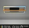 CCT LED Deckenleuchte, schwarz, mit Holz, LED/50W Produktbild-Vorschau 2
