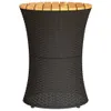 The Living Store Garten-Beistelltisch Trommelform Schwarz Produktbild-Vorschau 6