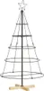 vidaXL Décoration de Noël avec support Noir 126 cm Acier Voir les images du produit 1