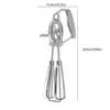 Manueller Handmixer Edelstahl Kurbel Schneebesen Produktbild-Vorschau 2