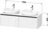 Duravit Ketho.2 Wastafelonderkast 140x55x45,9 cm Mat Basalt Produktbild-Vorschau 2