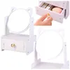 Lean Mini Toilette Make-Up Spiegel Schublade Ohren Aus Holz Produktbild-Vorschau 1