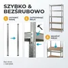 IvoQ Regał magazynowy – 180 x 90 x 40 cm – 5 regulowanych Podgląd zdjęcia produktu 5