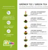 A marketing image showcasing different varieties of blooming green tea. Produktbild-Vorschau