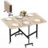 HOMCOM Esstisch, Küchentisch mit Rollen, Klapptisch für 4-6 Produktbild-Vorschau 1