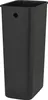 A black trash can with a handle hole on a white background. Produktbild-Vorschau