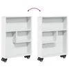 vidaXL Carrello portaoggetti stretto bianco 48x13x68 cm Anteprima dell’immagine prodotto 7