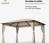 Blumfeldt Mondo Tonnelle 3x4 – Cadre Acier, avec Rideaux, Voir les images du produit 3