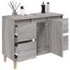 vidaXL Waschbeckenunterschrank Grau Sonoma 80x33x60 cm Produktbild-Vorschau 15