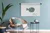 MuchoWow® Wandteppich Wandbehang Fisch - Grün - Pastell Produktbild-Vorschau 5