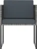vidaXL 9-tlg. Garten-Essgruppe mit Kissen Poly Rattan Grau Produktbild-Vorschau 3