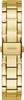 A close-up view of a gold-colored watch band with the brand name 'GUESS' visible on the clasp. Produktbild-Vorschau