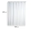 A white shower curtain with dimensions indicated. Náhled obrázku produktu