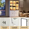 Mobiletto espositivo Merax con illuminazione a LED, vetrina Anteprima dell’immagine prodotto 6