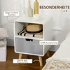 HOMCOM Nachttisch, Nachtschrank mit Schublade, Nachtkommode Produktbild-Vorschau 4