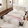 A bedroom scene featuring a bed with storage drawers and LED lighting. Náhled obrázku produktu