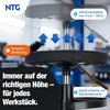 NTG Rollhocker Höhenverstellbar bis 55 cm – Werkstatthocker Produktbild-Vorschau 5