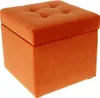 mg design Polsterhocker, 45x45 cm, Farbe Orange – weicher Produktbild-Vorschau 1