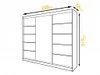Easy4You R6 250 cm Schwarz Schiebetüren Kleiderschrank Produktbild-Vorschau 7