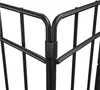 A close-up view of the corner joint of a black metal pet playpen. Produktbild-Vorschau