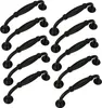 10er Set Mattschwarze Möbelgriffe aus Aluminium mit 96 mm Produktbild-Vorschau 1