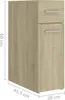 vidaXL Armadio per farmacia rovere Sonoma 20x45,5x60 cm Anteprima dell’immagine prodotto 8