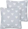 BELIANI Dekokissen 2er Set Grau Baumwolle 45 x 45 cm mit Produktbild-Vorschau 1