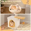 Petit arbre à chat COSTWAY, arbre à chat avec siège en Voir les images du produit 8