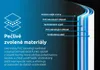 Diagram illustrating the layers of a product, with text explaining the materials used. Produktbild-Vorschau
