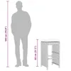 A diagram showing a person next to a bar stool with dimensions indicated. Anteprima dell’immagine prodotto