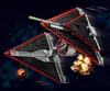 A LEGO Star Wars Sith TIE Fighter model in space, with explosions and laser fire. Produktbild-Vorschau