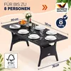 CASARIA® Polyrattan Gartentisch Schwarz 190x90x74cm mit Produktbild-Vorschau 2